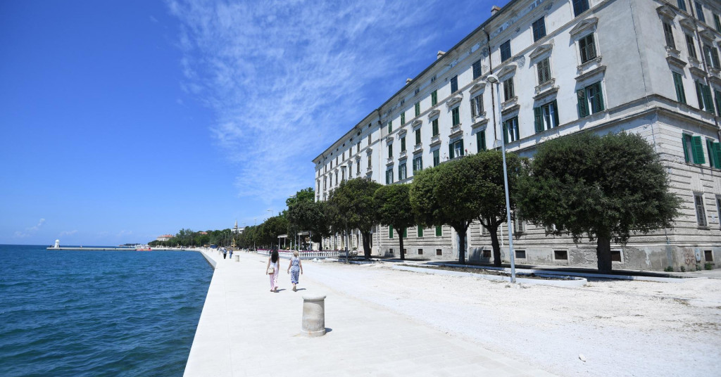 Zadar waterfront promenade beside Historic Luxe